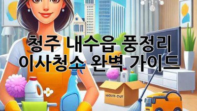 청주 내수읍 풍정리 이사청소 완벽 가이드